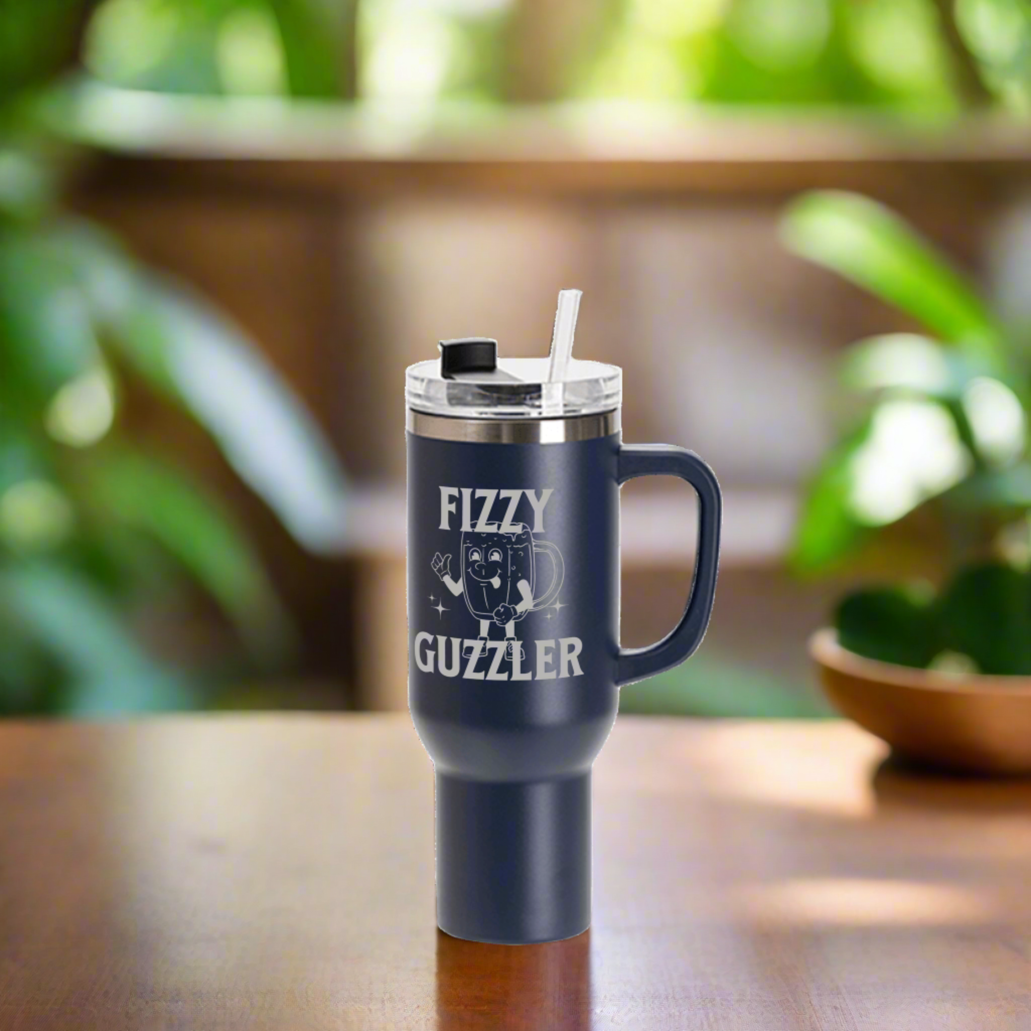 Fizzy Guzzler 40 oz w/ Handle Tumbler