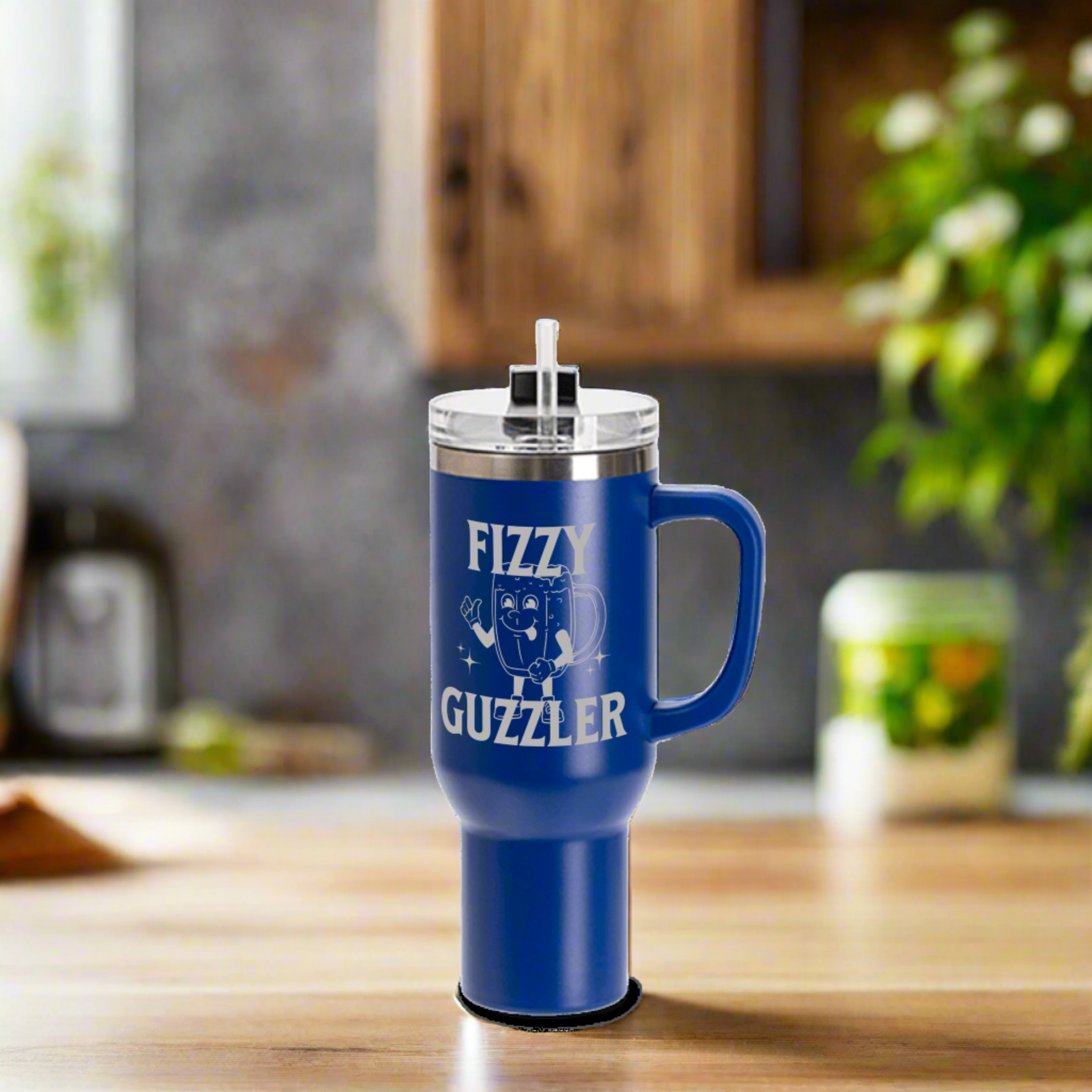 Fizzy Guzzler 40 oz w/ Handle Tumbler