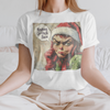 Festive t-shirt with a 'Resting Grinch Face' graphic, perfect for adding humor and sass to your holiday wardrobe