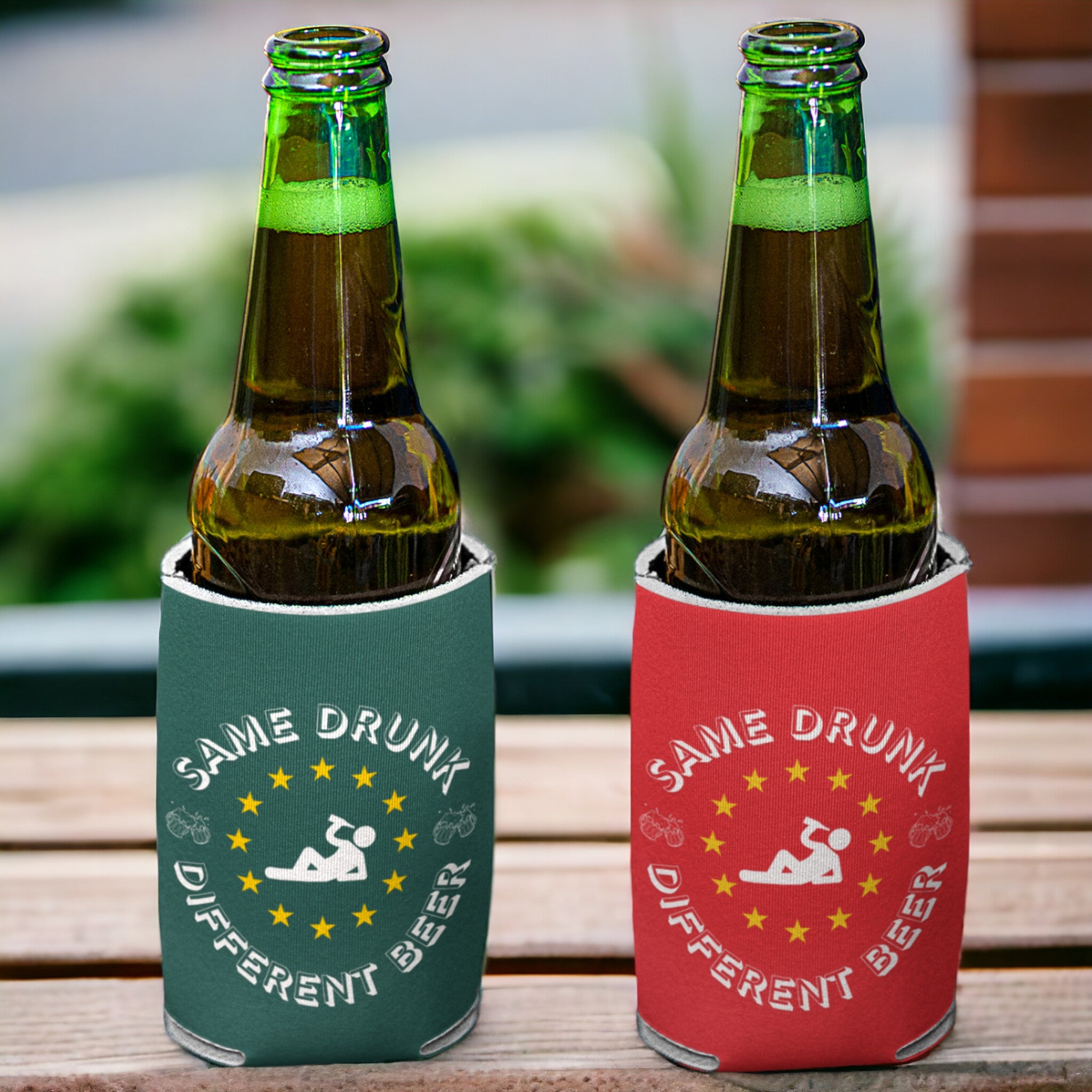 Same Drunk Different Beer - Funny Beverage Sleeves