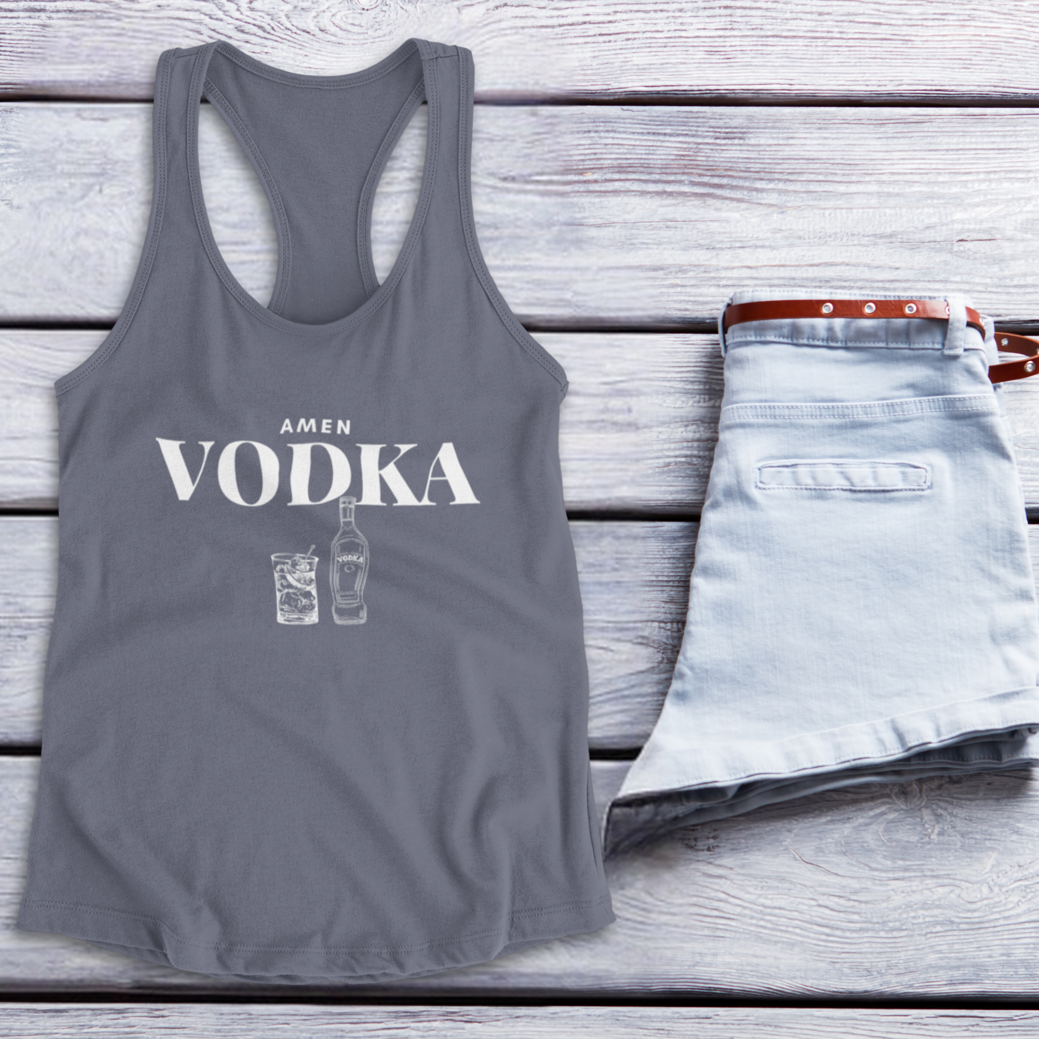 Amen Vodka Racerback Tank