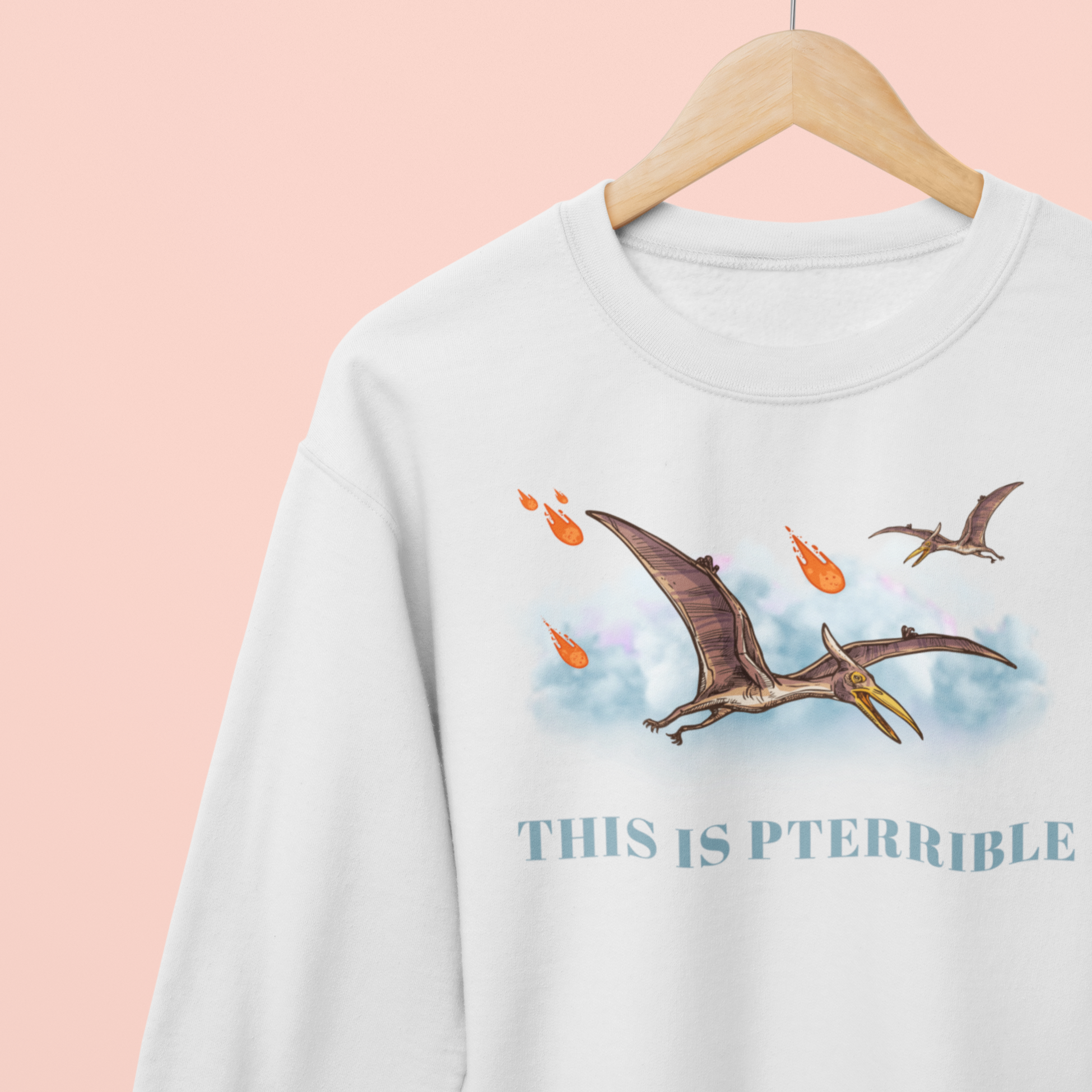 Funny 'This Is Pterrible' Crew Neck Sweater