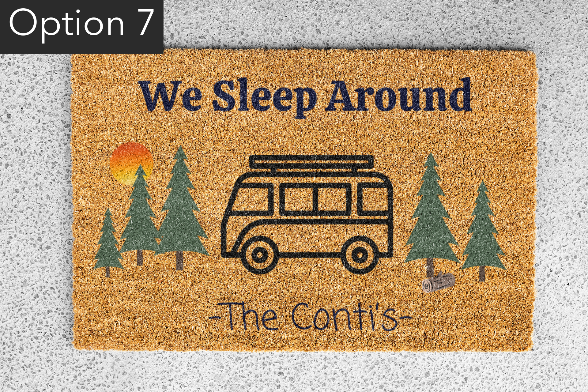 'We Sleep Around' Custom Camping Doormats