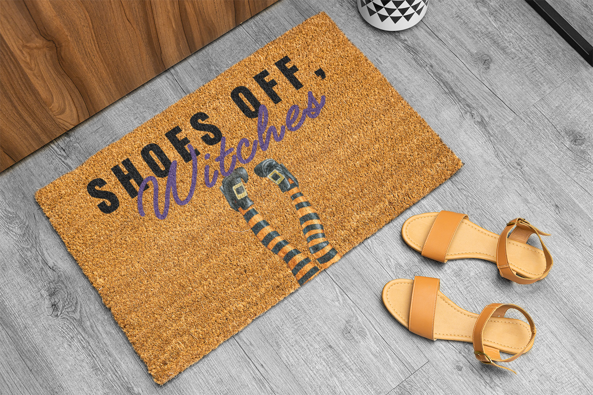 Shoes Off, Witches Coir Welcome Mat