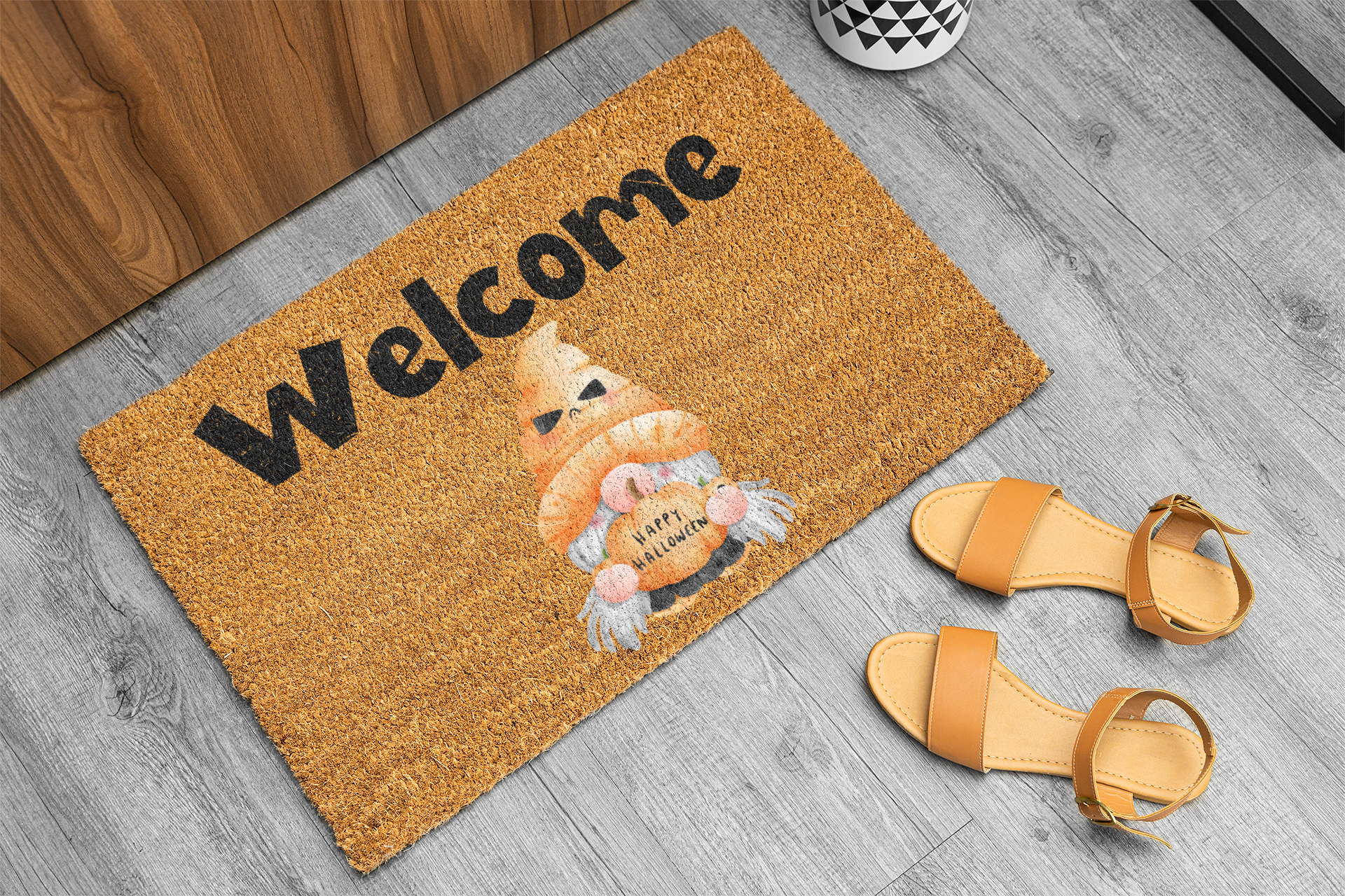 Welcome Halloween Gnome Welcome Mat