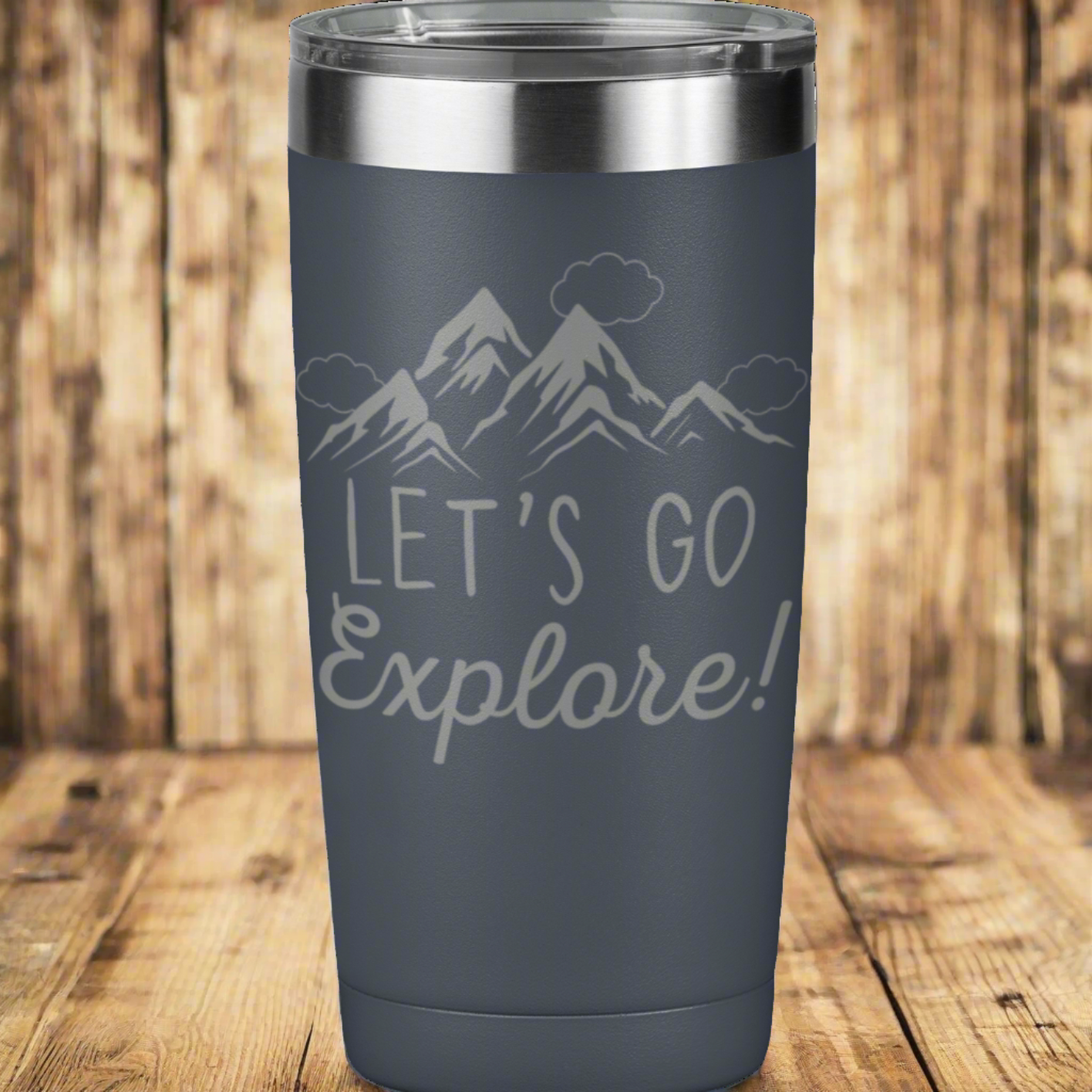 Let's Go Explore 20 oz Laser Engraved Tumbler