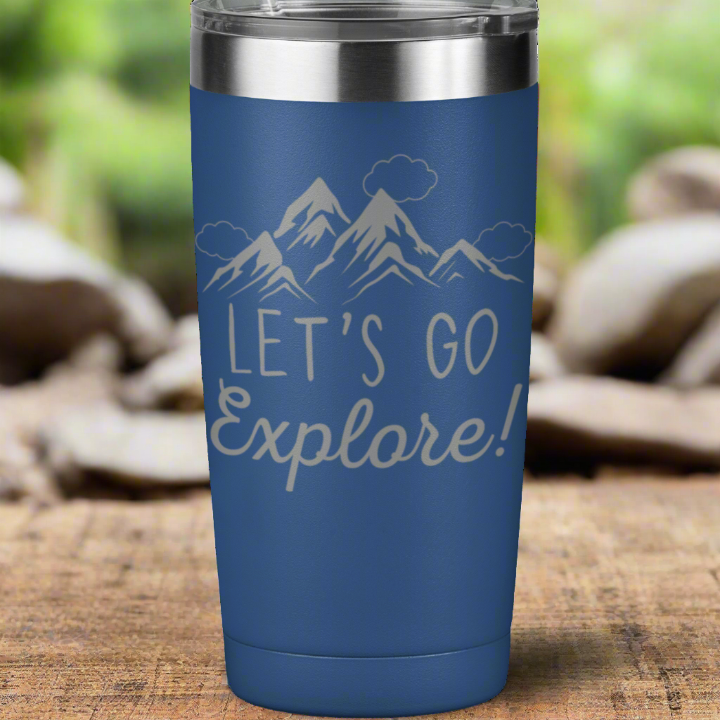 Let's Go Explore 20 oz Laser Engraved Tumbler