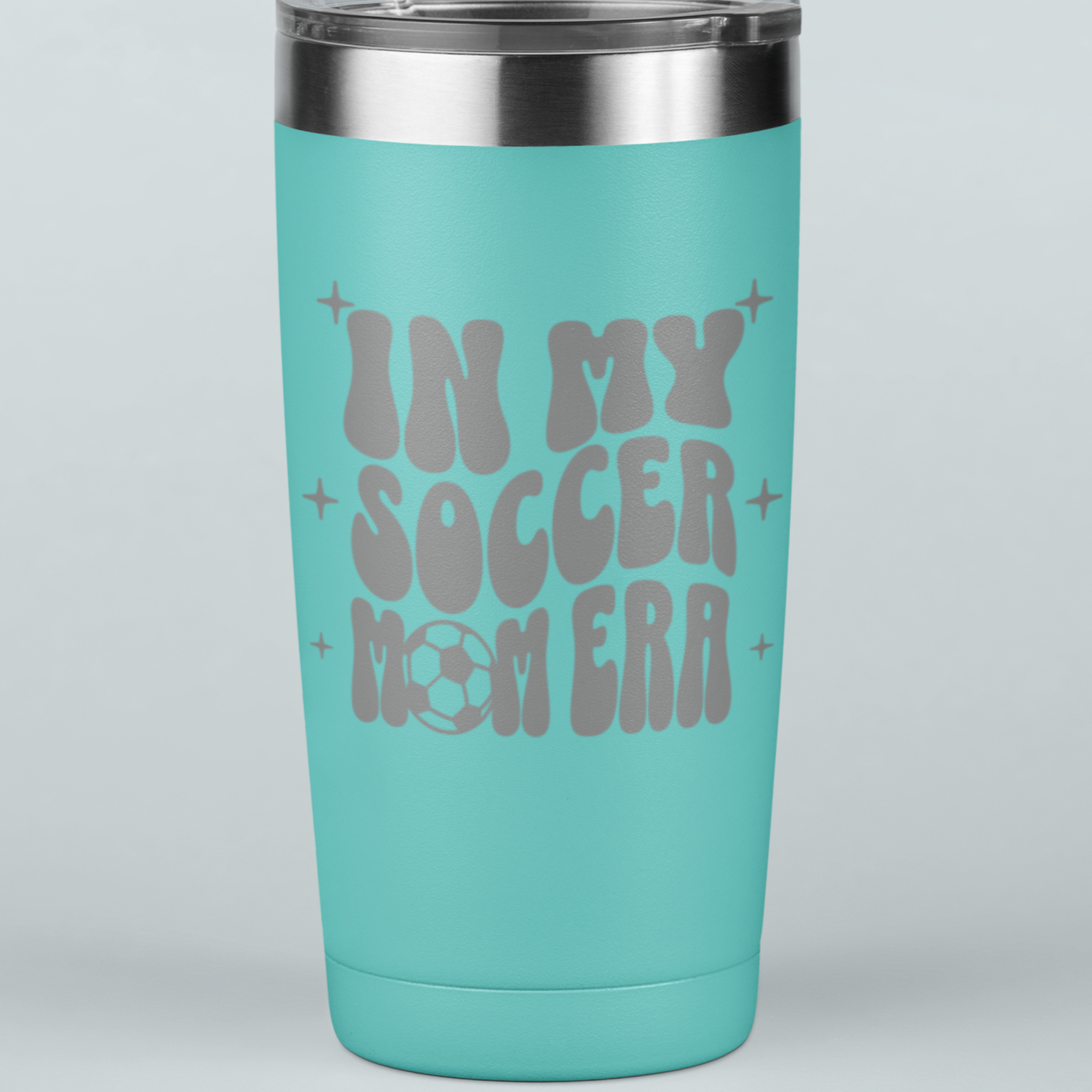 In My Soccer Mom Era 20 oz Laser Etched Tumbler