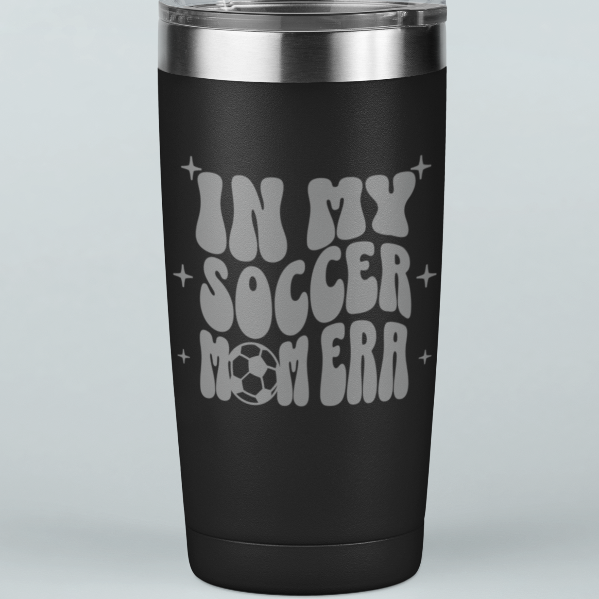 In My Soccer Mom Era 20 oz Laser Etched Tumbler