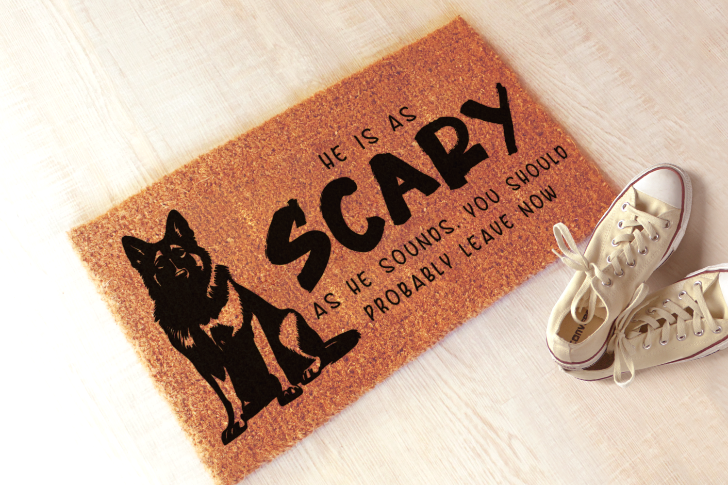 Scary Dog Custom Doormat