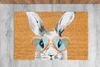 'Big Head Bunny' Holiday Doormat